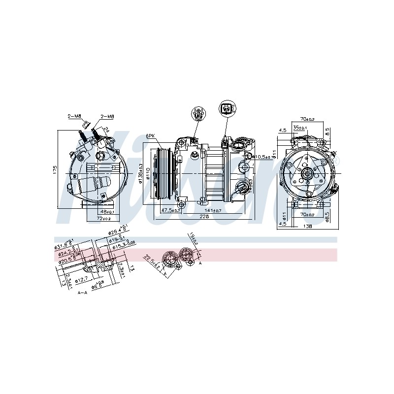 Compresseur De Clim Pour Jaguar XF Sportbrake XJ Land Rover Discovery IV Van