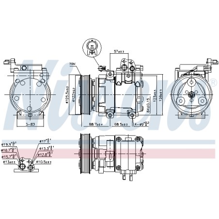 Compresseur De Clim Pour Hyundai H-1 Cargo Travel H-1/Starex 977014H060