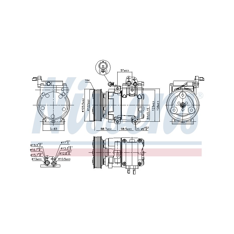 Compresseur De Clim Pour Hyundai H-1 Cargo Travel H-1/Starex 977014H060
