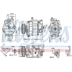 Compresseur De Clim Pour VW Amarok California T5 T6 Multivan V VI 7E0820803D