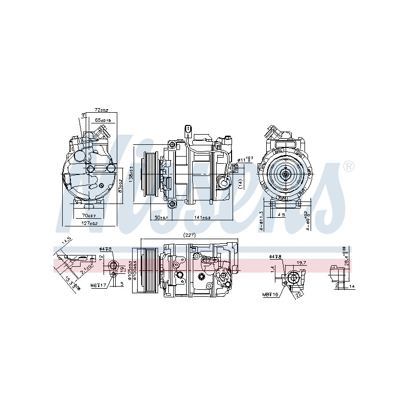 Compresseur De Clim Pour VW Amarok California T5 T6 Multivan V VI 7E0820803D