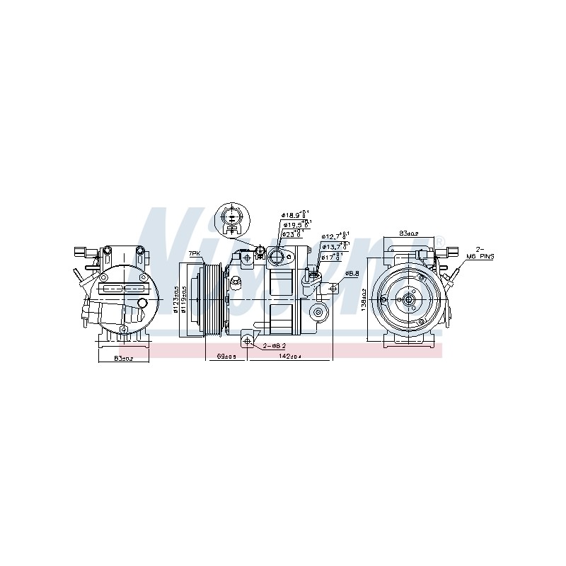 Compresseur De Clim Pour Hyundai ix55 977013J000 977013J010