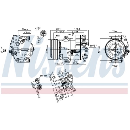 Compresseur De Clim Pour Opel Chevrolet Vauxhall 95518882 13346492 95526062