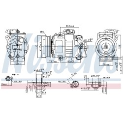 Compresseur De Clim Pour VW Audi Seat Skoda 6Q0820803H 6Q0820803HX 6Q0820803J