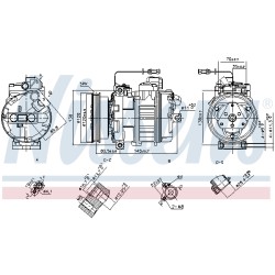 Compresseur De Clim Pour VW Passat Audi Skoda 3BD260805A 8D0260805B 8D0260805J