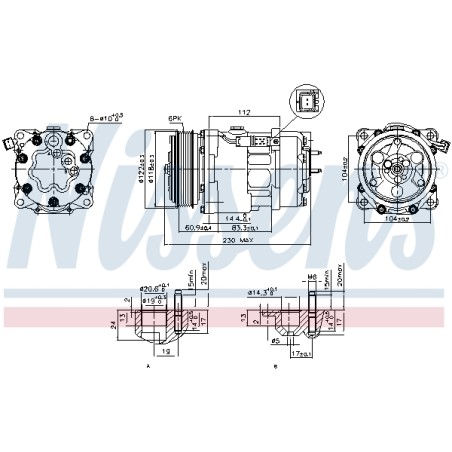 Compresseur De Clim Pour Peugeot Fiat Toyota Citroën 9659231580 9639109580