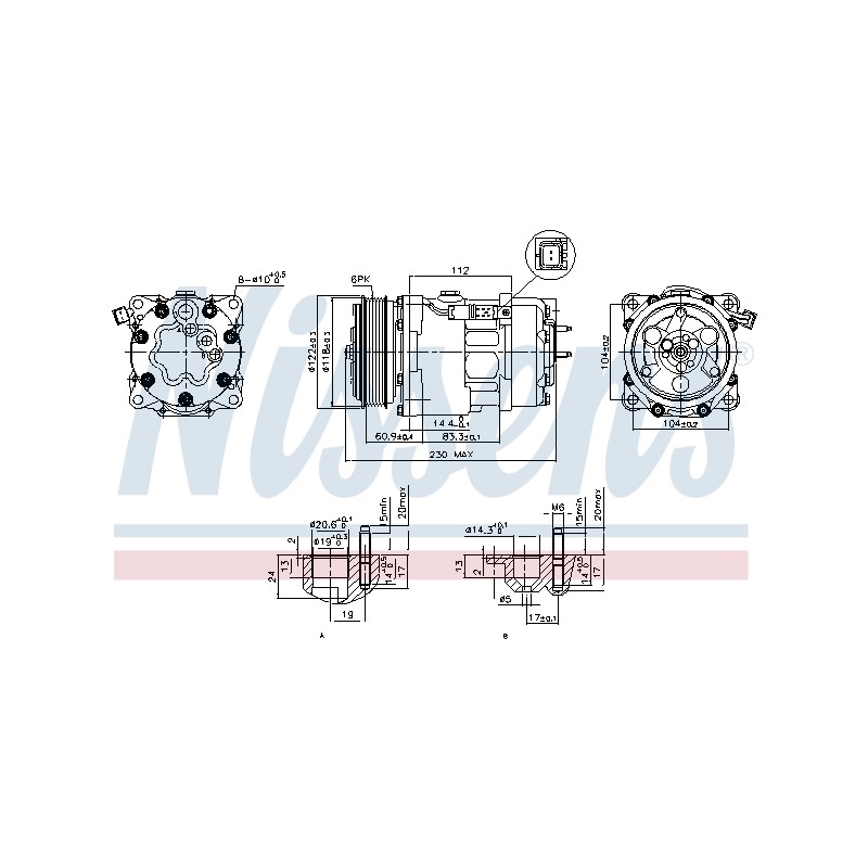 Compresseur De Clim Pour Peugeot Fiat Toyota Citroën 9659231580 9639109580