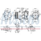 Compresseur De Clim Pour Peugeot Opel Citroën DS 9809274280 3643109 9815198580