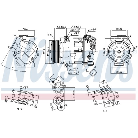 Compresseur De Clim Pour Peugeot Opel Citroën DS 9809274280 3643109 9815198580