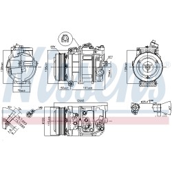 Compresseur De Clim Pour MERCEDES Classe C T-Model E GLK M CLS SLC SLK