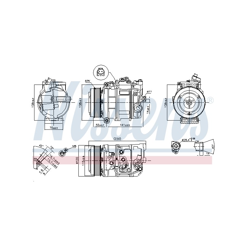 Compresseur De Clim Pour MERCEDES Classe C T-Model E GLK M CLS SLC SLK