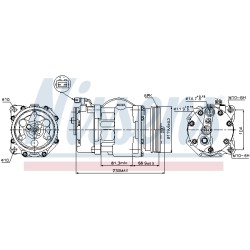 Compresseur De Clim Pour VW Seat Ford 95NW19D629CB 95NW19D629BB 95NW19D629CC