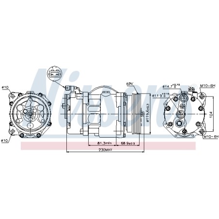 Compresseur De Clim Pour VW Seat Ford 95NW19D629CB 95NW19D629BB 95NW19D629CC