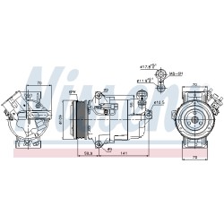 Compresseur De Clim Pour Opel Astra H Zafira B Family Vauxhall Astra MK V (H)