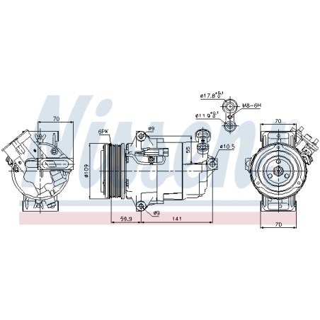 Compresseur De Clim Pour Opel Astra H Zafira B Family Vauxhall Astra MK V (H)