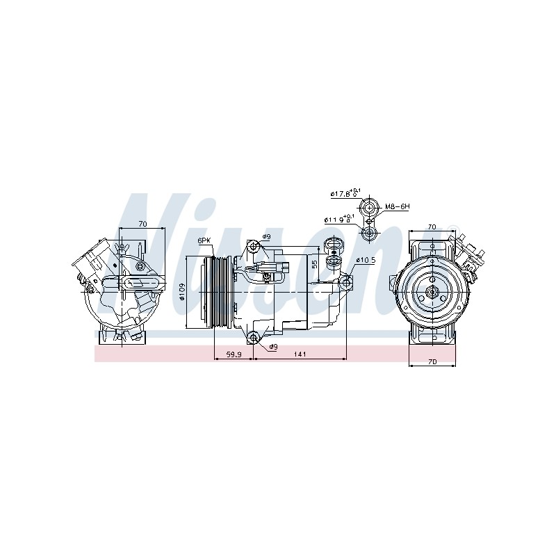 Compresseur De Clim Pour Opel Astra H Zafira B Family Vauxhall Astra MK V (H)