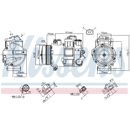 Compresseur De Clim Pour VW Crafter 30-35 30-50 2E0820803F 2E0820803H 2E0820803J