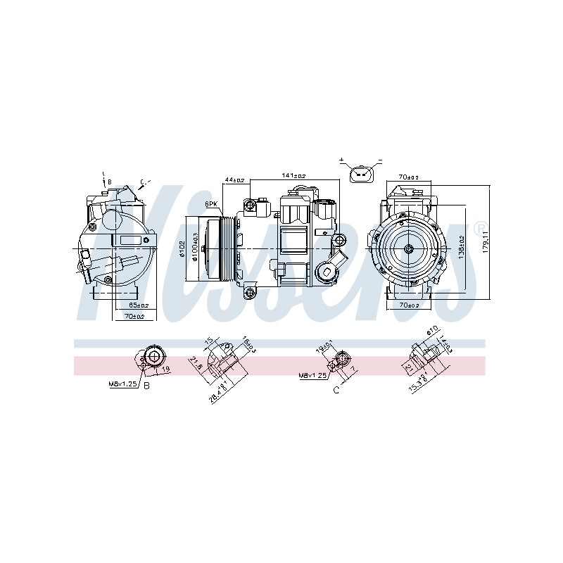 Compresseur De Clim Pour VW Crafter 30-35 30-50 2E0820803F 2E0820803H 2E0820803J