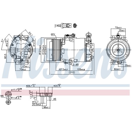 Compresseur De Clim Pour Opel Chevrolet Vauxhall 93176859 93176916 R1580026