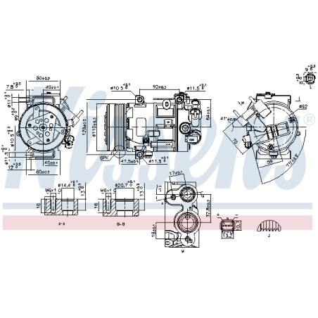 Compresseur De Clim Pour Peugeot 308 508 I RCZ Citroën DS 6453ZE 648755 648754