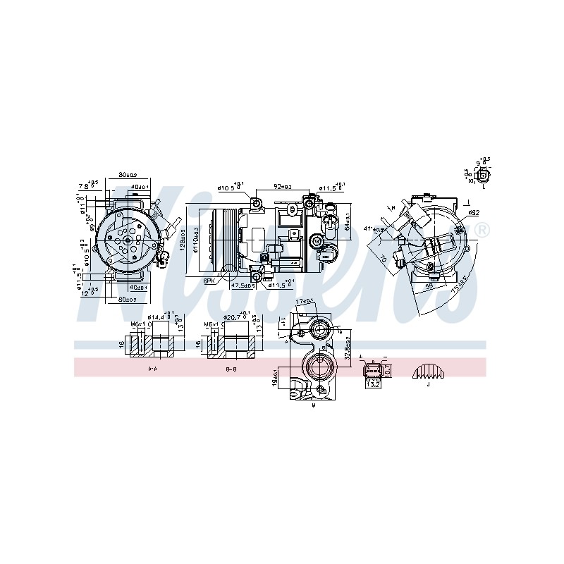 Compresseur De Clim Pour Peugeot 308 508 I RCZ Citroën DS 6453ZE 648755 648754