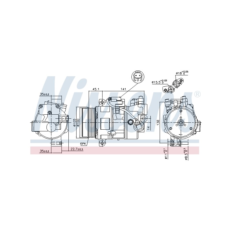 Compresseur De Clim Pour BMW Série 1 E87 3 E90 E91 6452.6.935.613