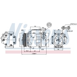 Compresseur De Clim Pour Peugeot 206 Fiat Citroën Lancia 6453CL 6453JF 6453KT