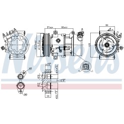 Compresseur De Clim Pour Peugeot Renault Fiat Citroën 6453.LN 6453.LS 6453.QF