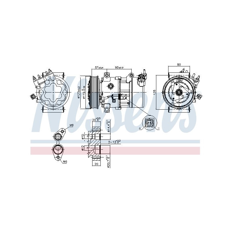 Compresseur De Clim Pour Peugeot Renault Fiat Citroën 6453.LN 6453.LS 6453.QF