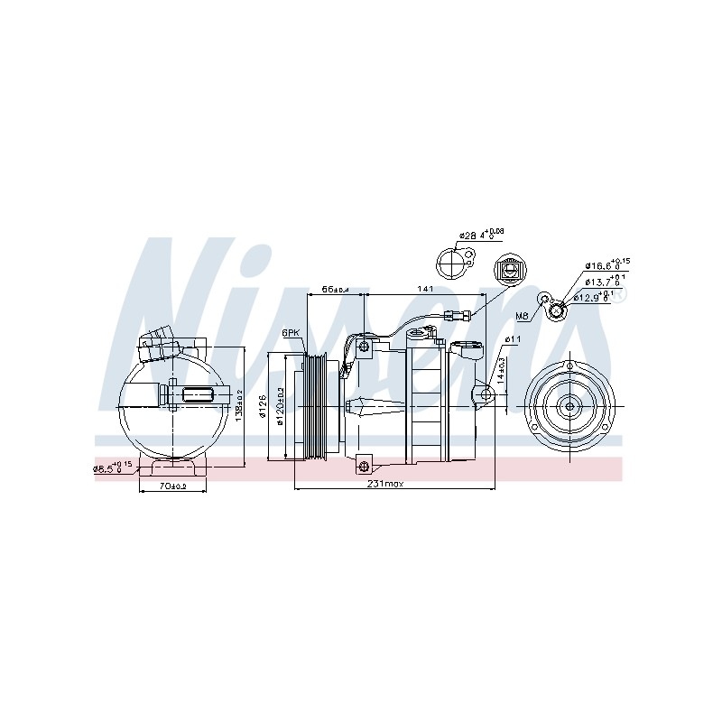 Compresseur De Clim Pour VW Passat Audi Skoda Porsche 4D0.260.805B 4D0.260.805D