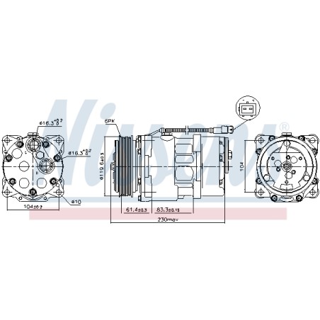 Compresseur De Clim Pour Peugeot Fiat Citroën Berlingo Lancia 9641078080 6453L5