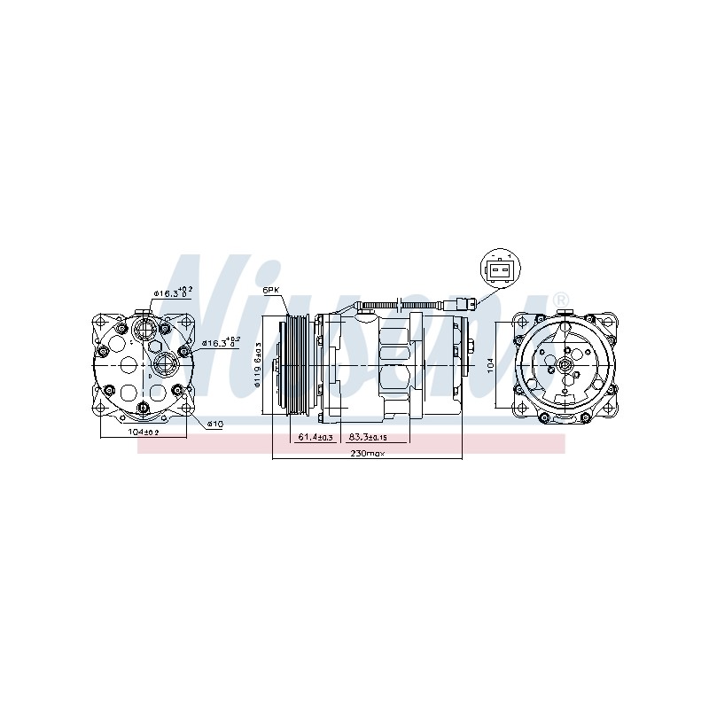 Compresseur De Clim Pour Peugeot Fiat Citroën Berlingo Lancia 9641078080 6453L5