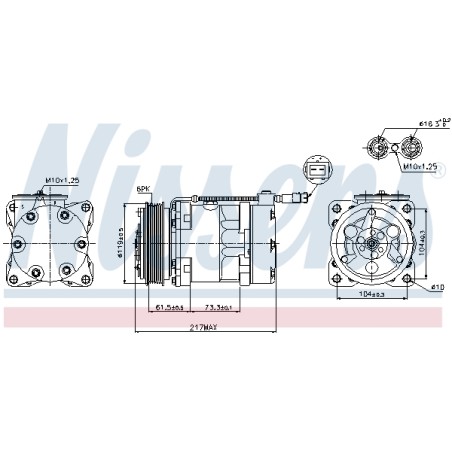 Compresseur De Clim Pour Peugeot 206 Citroën Xsara Picasso 6453.JG 6453CN