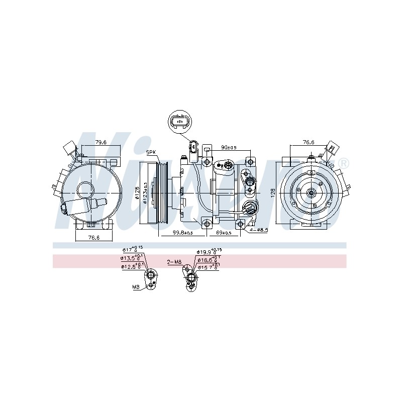 Compresseur De Clim Pour Hyundai i40 CW Kombi Van 977013Z000 977013Z001
