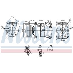 Compresseur De Clim Pour Peugeot Opel Fiat Citroën DS DS7 1614326680 9834291080