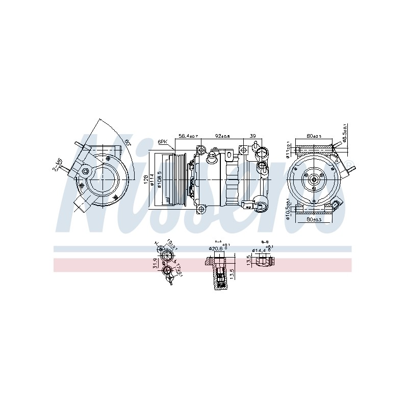 Compresseur De Clim Pour Peugeot Opel Fiat Citroën DS DS7 1614326680 9834291080
