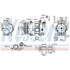 Compresseur De Clim Pour Peugeot Citroën DS 1608325980 9672247080 9822184980