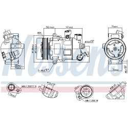 Compresseur De Clim Pour VW Audi A1 Seat Skoda 5Q0816803 5Q0820803L 5Q0820803Q