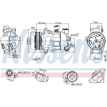 Compresseur De Clim Pour VW Audi A1 Seat Skoda 5Q0816803 5Q0820803L 5Q0820803Q