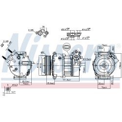Compresseur De Clim Pour Jaguar E-Pace F-Pace F-Type XE XF Sportbrake XJ Sport V