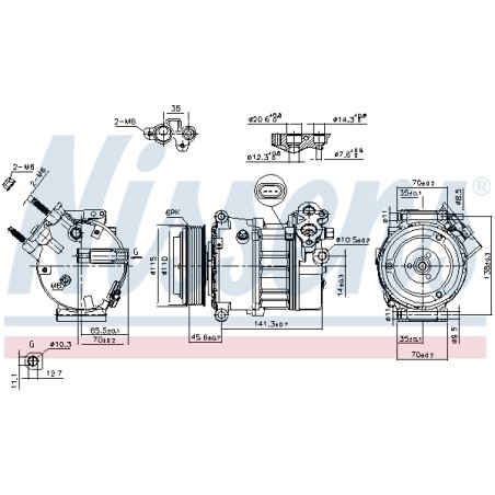 Compresseur De Clim Pour Jaguar E-Pace F-Pace F-Type XE XF Sportbrake XJ Sport V