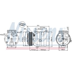 Compresseur De Clim Pour Renault Opel Nissan Vauxhall 7700105765 4434943 4449326