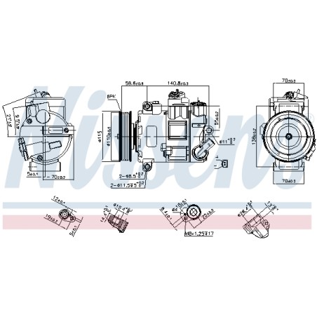 Compresseur De Clim Pour VW Audi Seat Skoda 1K0820803E 1K0.820.803F 1K0.820.803H