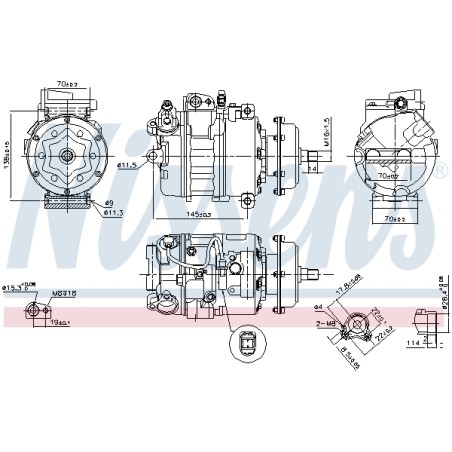Compresseur De Clim Pour VW California T5 Multivan V Phaeton 7H0.820.805C