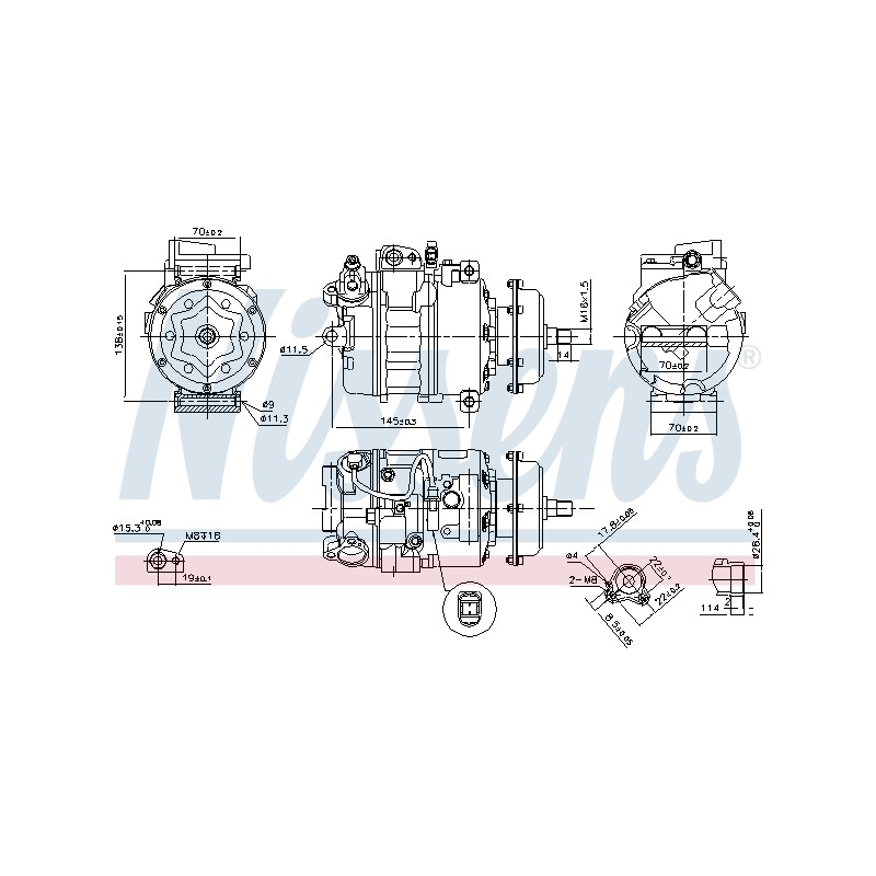 Compresseur De Clim Pour VW California T5 Multivan V Phaeton 7H0.820.805C