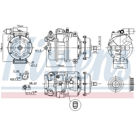 Compresseur De Clim Pour VW California T5 Multivan V Phaeton Touareg 070903201C