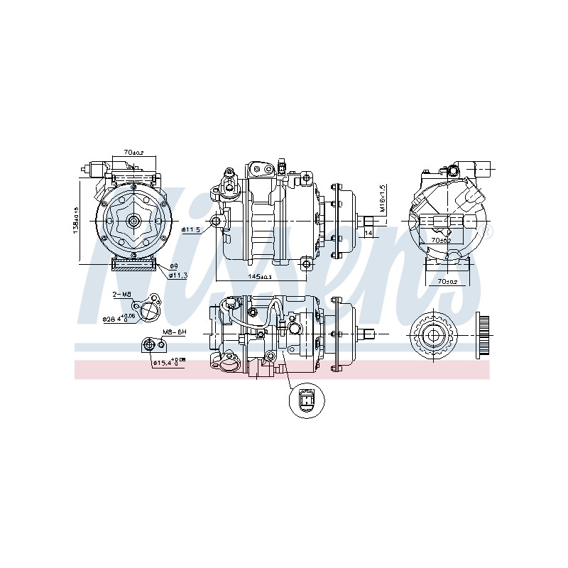 Compresseur De Clim Pour VW California T5 Multivan V Phaeton Touareg 070903201C
