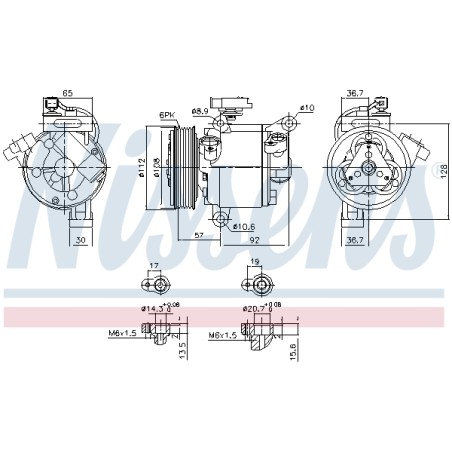 Compresseur De Clim Pour Peugeot 108 Toyota Aygo Citroën C1 II 1.2 1.2 VTi 82