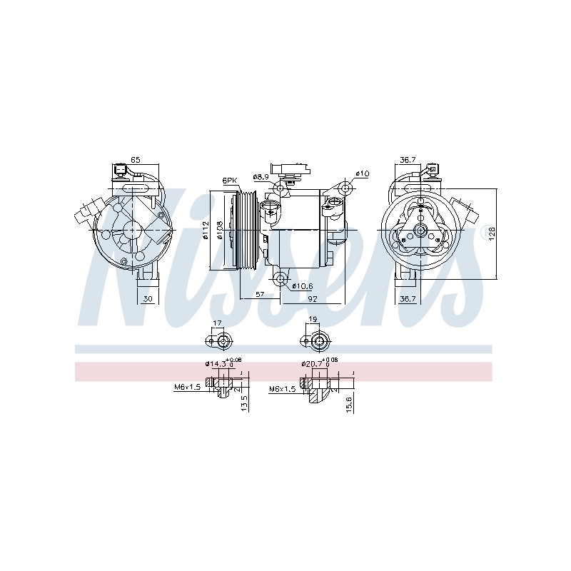Compresseur De Clim Pour Peugeot 108 Toyota Aygo Citroën C1 II 1.2 1.2 VTi 82