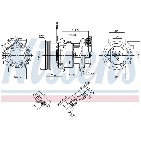 Compresseur De Clim Pour Renault Dacia Logan Express Nissan Kubistar 8800315744